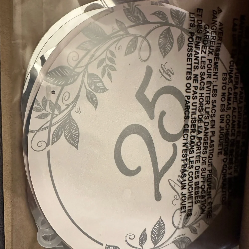 25th Anniversary Decorations White Silver Hanging Swirl Classic Foil Craft Paper